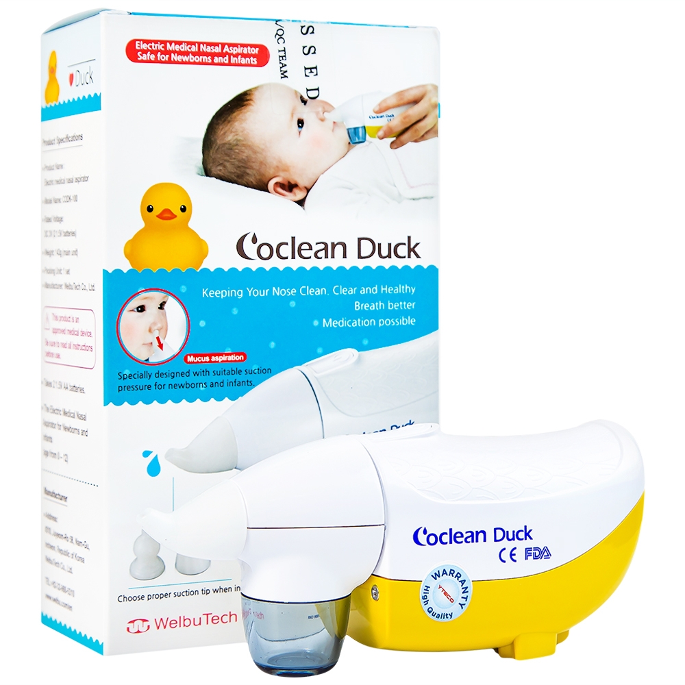 Hình ảnh Máy hút mũi điện tử Co-Clean Duck CODK-100 giúp vệ sinh mũi một cách nhanh chóng và hiệu quả