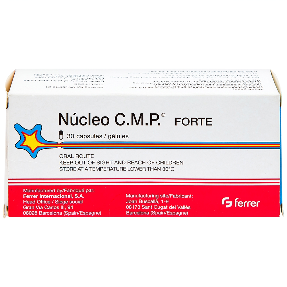 Hình ảnh Viên nang cứng Núcleo C.M.P Forte Ferrer điều trị bệnh lý thần kinh ngoại biên (6 vỉ x 5 viên)