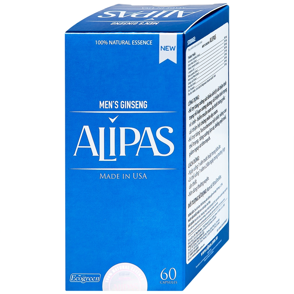Hình ảnh Viên uống Men’s Ginseng Alipas Ecogreen cải thiện rối loạn cương dương (60 viên)