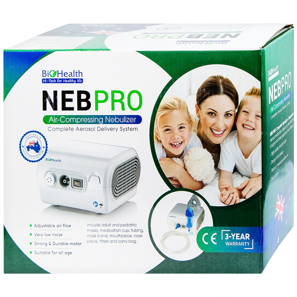 Hình ảnh Máy xông khí dung BioHealth Neb Pro hỗ trợ điều trị các bệnh về đường hô hấp