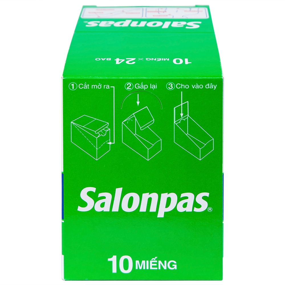 Hình ảnh Cao dán Salonpas Hisamitsu giảm đau vai, đau lưng, đau cơ (24 gói x 10 miếng)