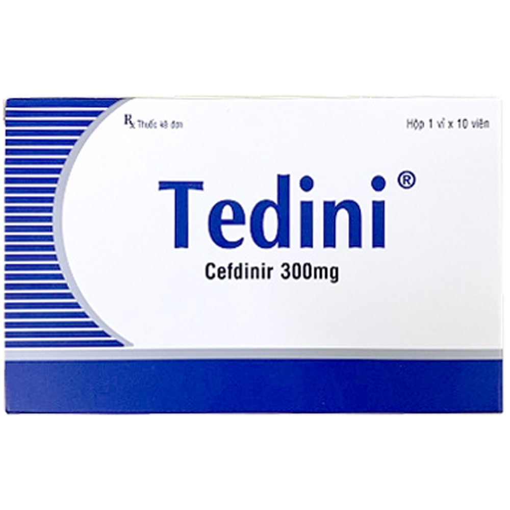 Hình ảnh Thuốc Tedini 300mg Phil điều trị các nhiễm khuẩn nhẹ hoặc trung bình (1 vỉ x 10 viên)