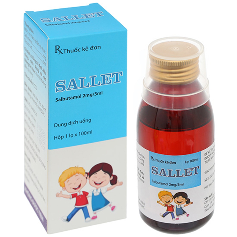 Hình ảnh Dung dịch uống Sallet Hà Nam điều trị hen phế quản, co thắt phế quản (100ml)