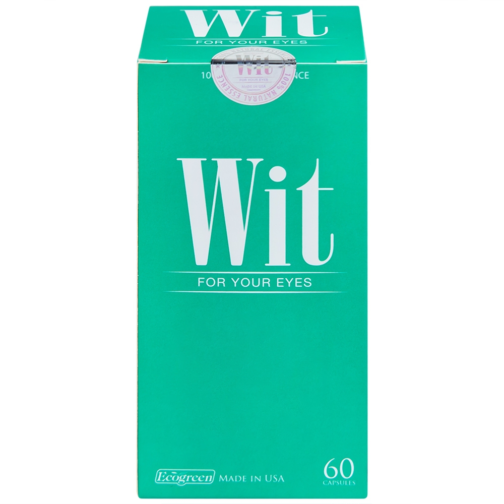 Hình ảnh Viên nang WIT For Your Eyes Ecogreen tăng cường thị lực, giảm mờ và nhòe mắt (60 viên)