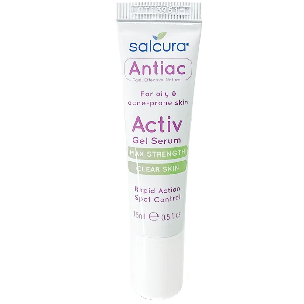 Hình ảnh Gel trị mụn và viêm da Activ Gel Serum 15ml Salcura giảm bóng dầu và se khít lỗ chân lông cho mặt