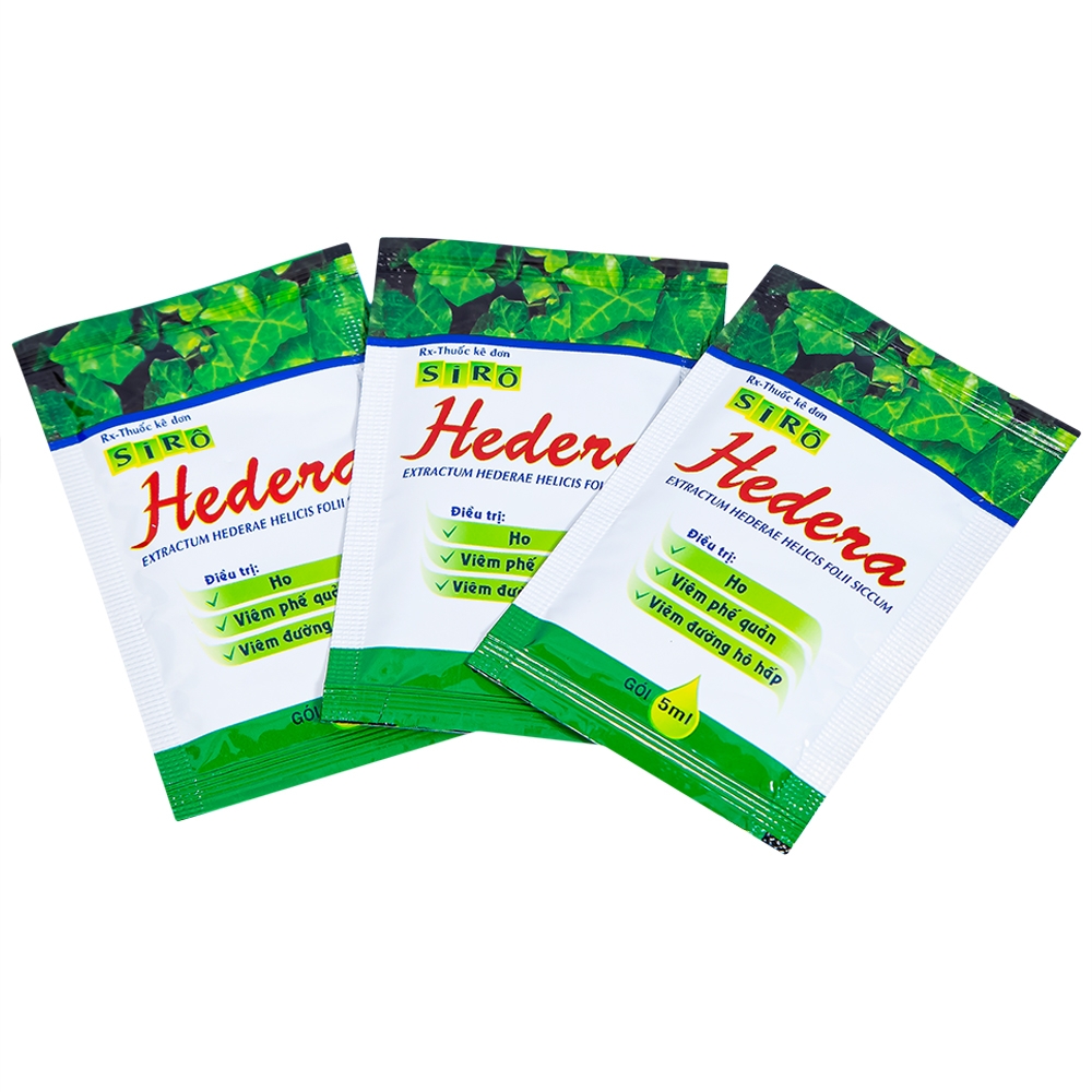 Hình ảnh Siro Hedera Tipharco điều trị ho, viêm phế quản, viêm đường hô hấp (30 gói x 5ml)