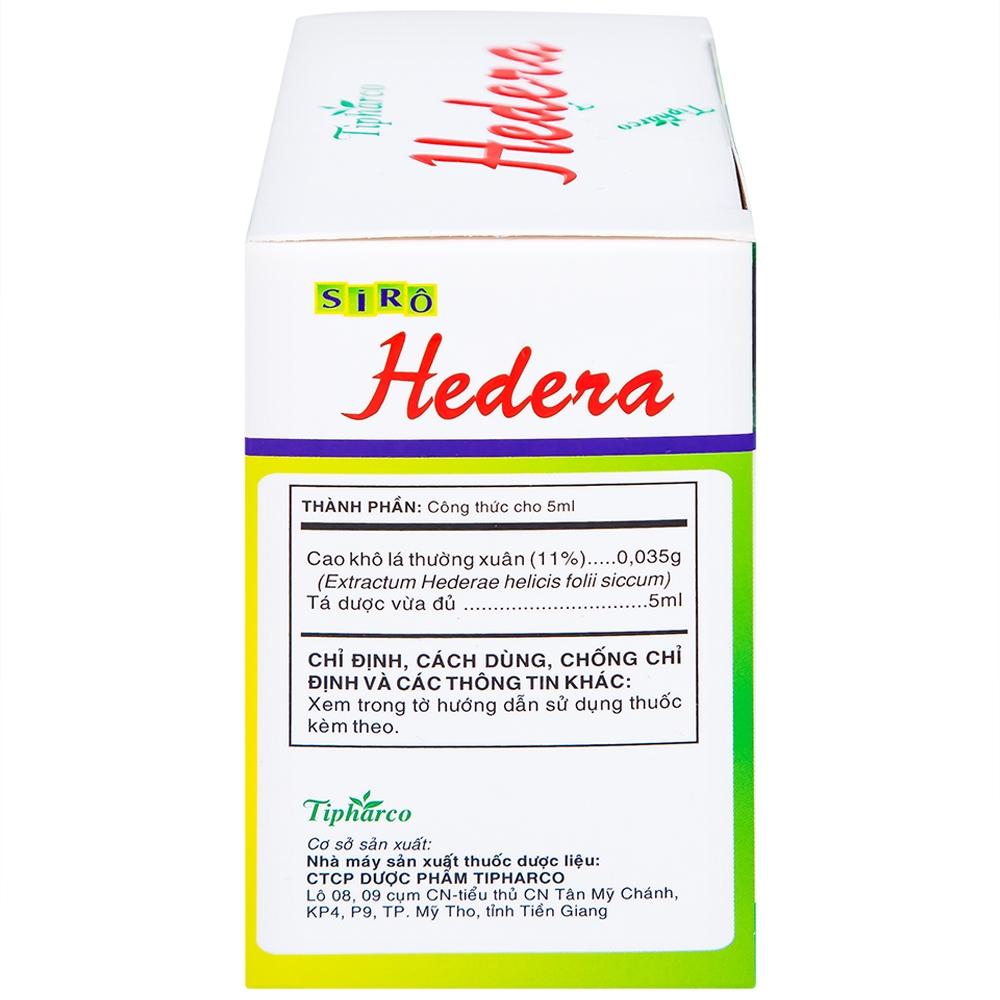 Hình ảnh Siro Hedera Tipharco điều trị ho, viêm phế quản, viêm đường hô hấp (30 gói x 5ml)