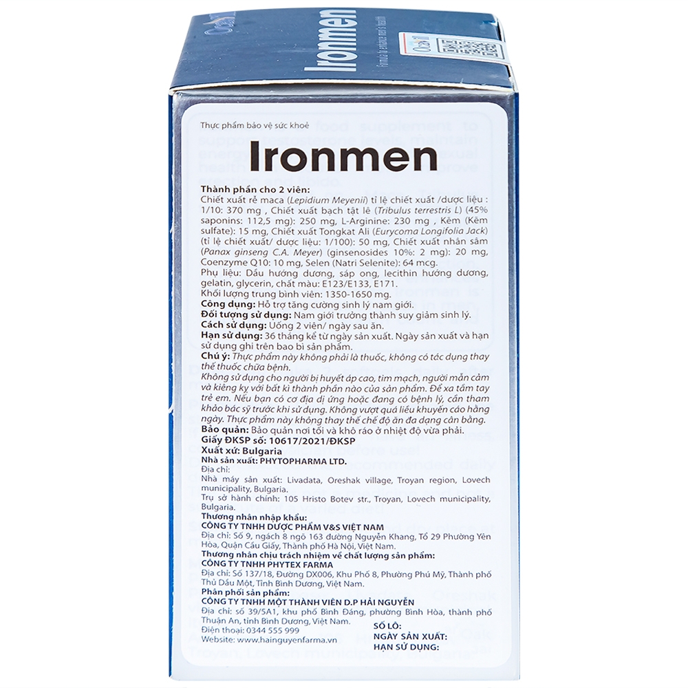 Hình ảnh Viên uống Ironmen Ocavill hỗ trợ tăng cường sinh lý nam giới (60 viên)