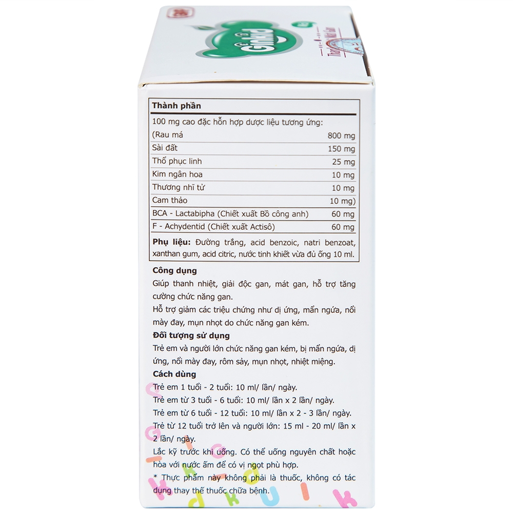 Hình ảnh Siro Ginkid GINIC thanh nhiệt mát gan (4 vỉ x 5 ống x 10ml)