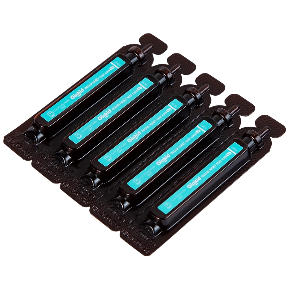 Hình ảnh Siro Ginkid GINIC thanh nhiệt mát gan (4 vỉ x 5 ống x 10ml)