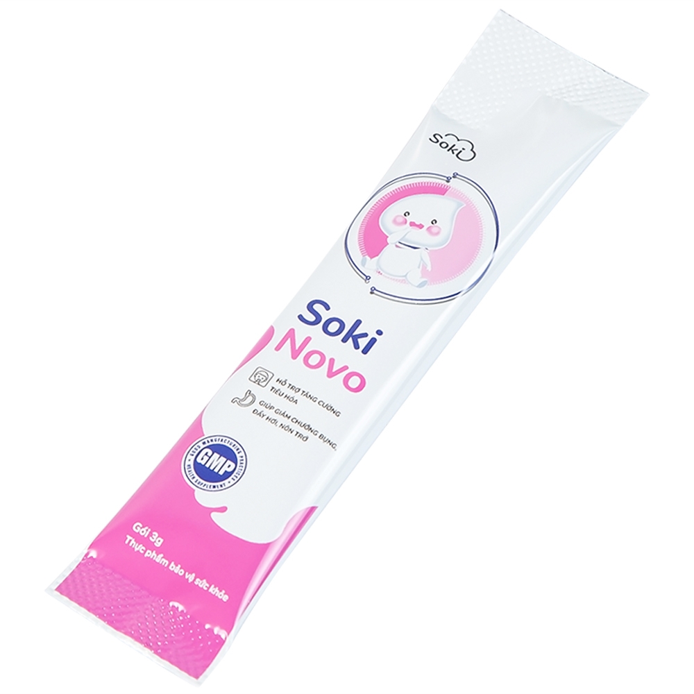 Hình ảnh Bột hòa tan Soki Novo hỗ trợ tăng cường tiêu hóa, giúp giảm chướng bụng (18 gói x 3g)