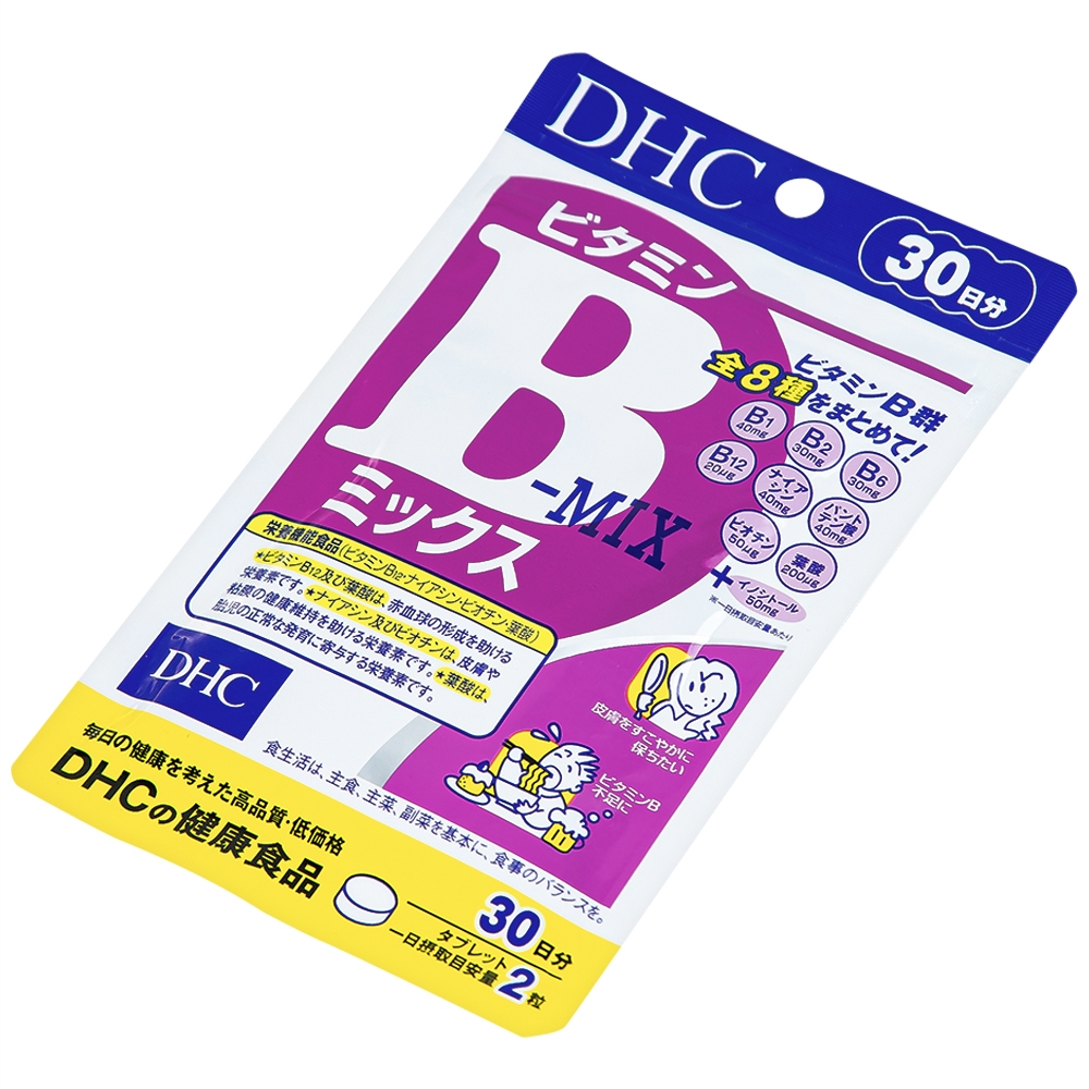 Hình ảnh Viên uống DHC Vitamin B Mix bổ sung biotin, inositol, acid folic và một số vitamin nhóm B (60 viên)