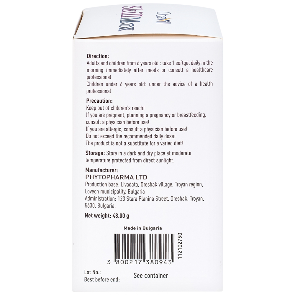 Hình ảnh Viên uống SkillMax OCAVILL hỗ trợ tăng cường thị lực, cải thiện các triệu chứng khô mắt (Hộp 30 viên)