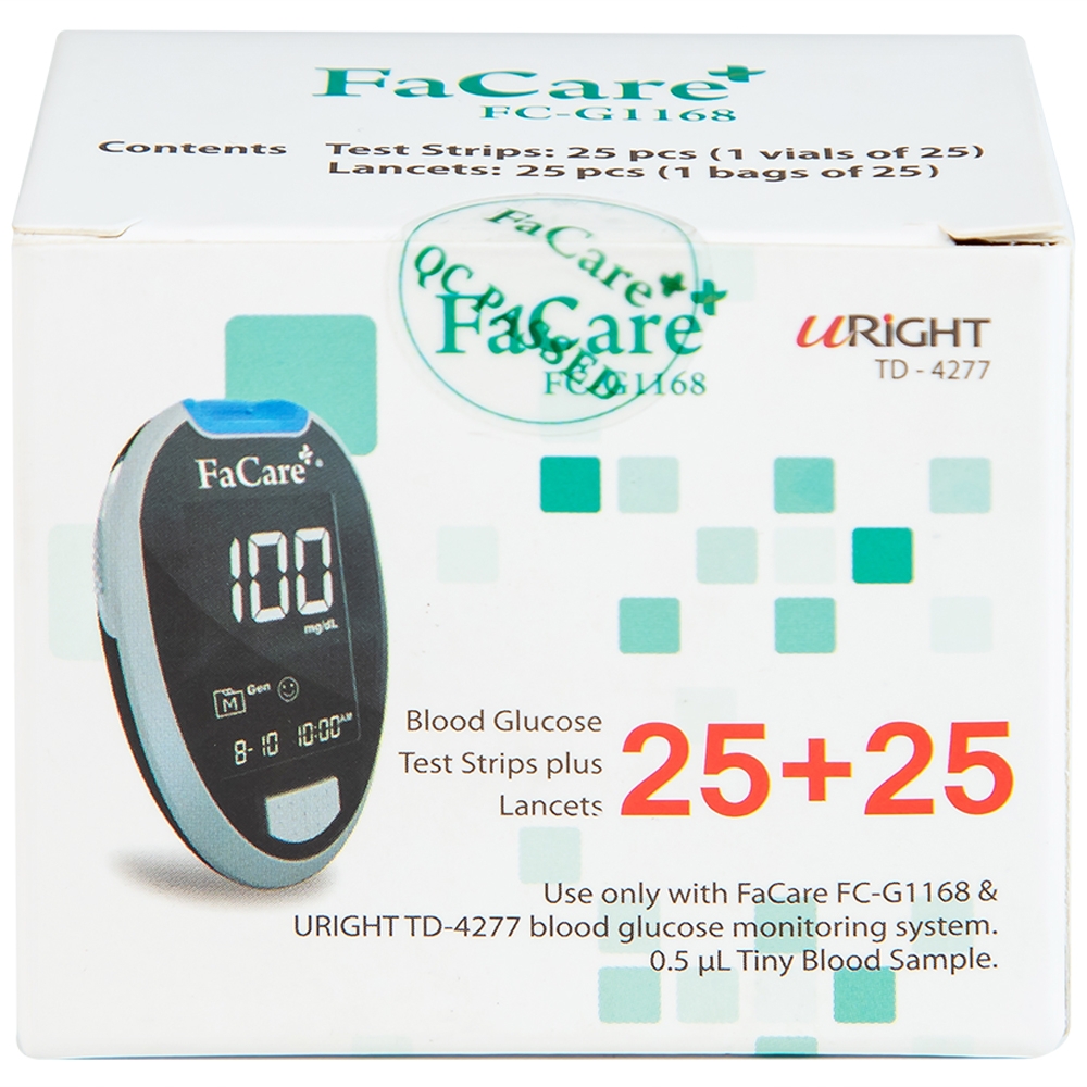 Hình ảnh Que thử đường huyết FaCare TD-4277 And FC-G168 (25 cái)