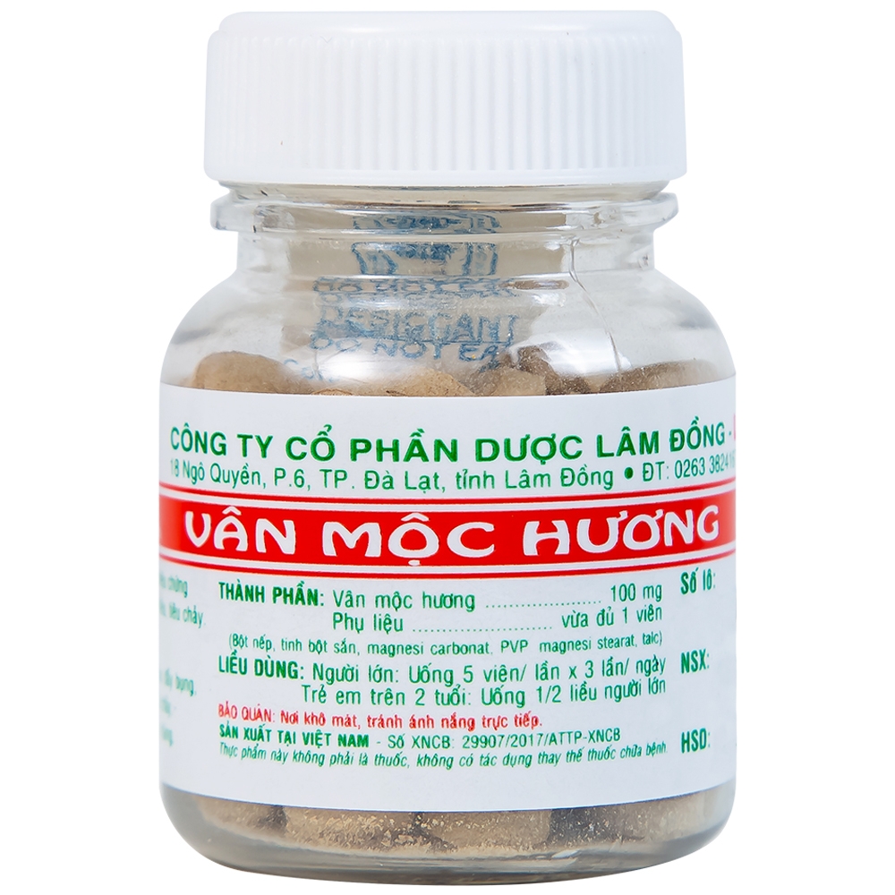 Hình ảnh Viên uống Vân Mộc Hương Ladophar hỗ trợ giảm các triệu chứng rối loạn tiêu hóa (80 viên)