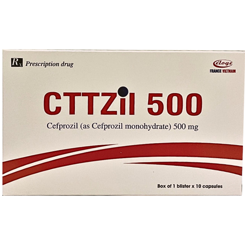 Hình ảnh Thuốc Cttzil 500 Eloge điều trị nhiễm trùng nhẹ tới trung bình (1 vỉ x 10 viên)