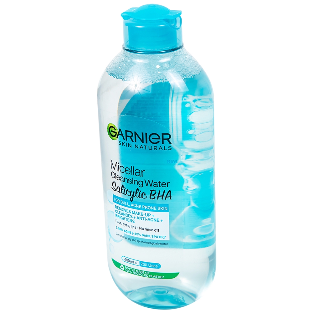 Hình ảnh Nước tẩy trang Garnier Skin Naturals Micellar Cleansing Water Salicylic BHA dành cho da dầu và mụn (400ml)