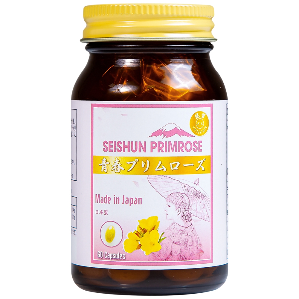Hình ảnh Viên uống Kenkan Seishun Primrose cải thiện các triệu chứng của phụ nữ tiền mãn kinh (60 viên)