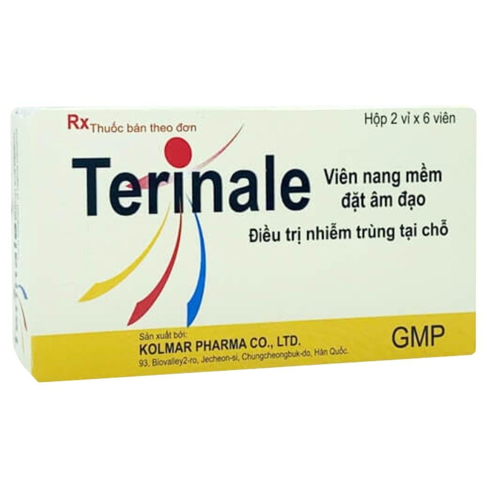 Hình ảnh Thuốc Terinale Kolmar điều trị nhiễm trùng âm đạo do nhiễm nấm Candida (2 vỉ x 6 viên)