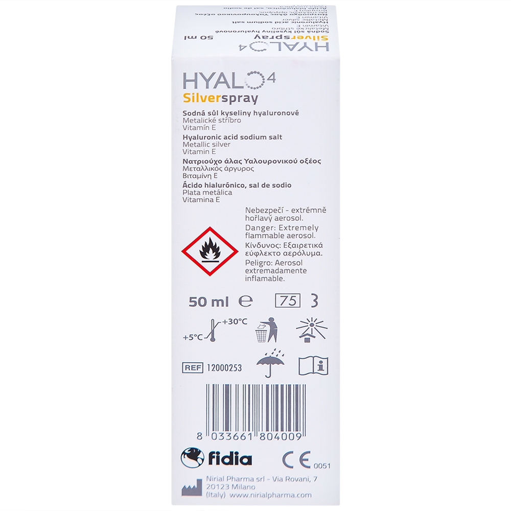 Hình ảnh Chai xịt Hyalo4 Silver Spray hỗ trợ điều trị vết thương (50ml)