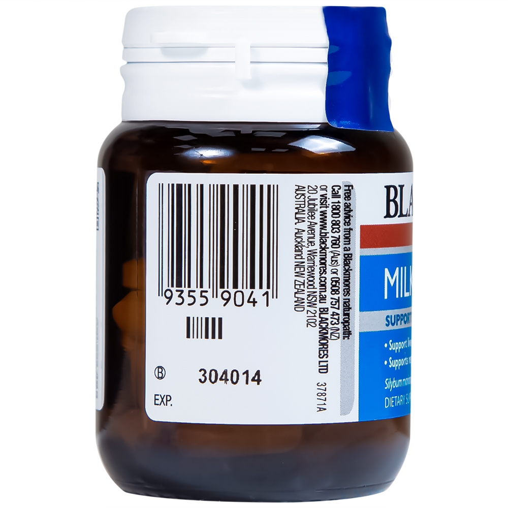 Hình ảnh Viên uống Blackmores Milk Thistle hỗ trợ quá trình phục hồi tế bào gan, bảo vệ gan (42 viên)