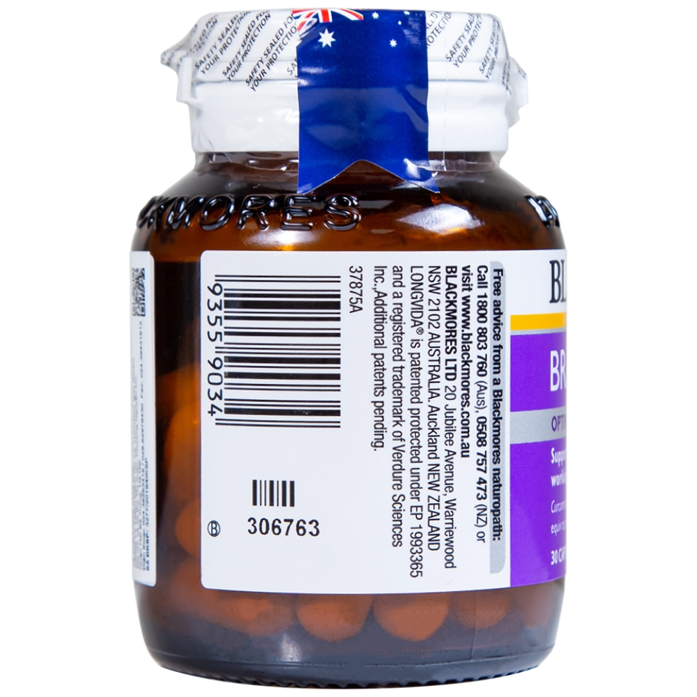 Hình ảnh Viên uống Blackmores Brain Active hỗ trợ tỉnh táo và cải thiện trí nhớ (30 viên)