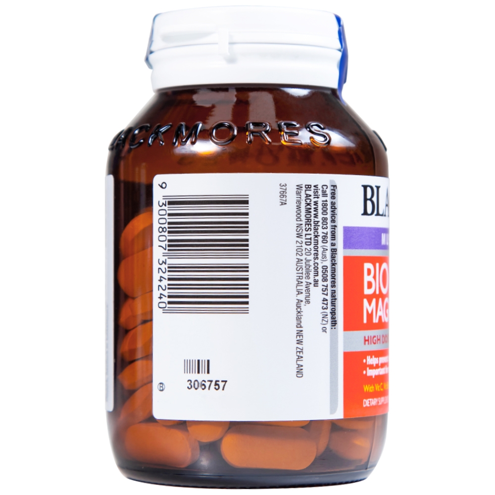 Hình ảnh Viên uống Blackmores Bio Magnesium hỗ trợ cơ bắp, giảm triệu chứng tiền kinh nguyệt (100 viên)