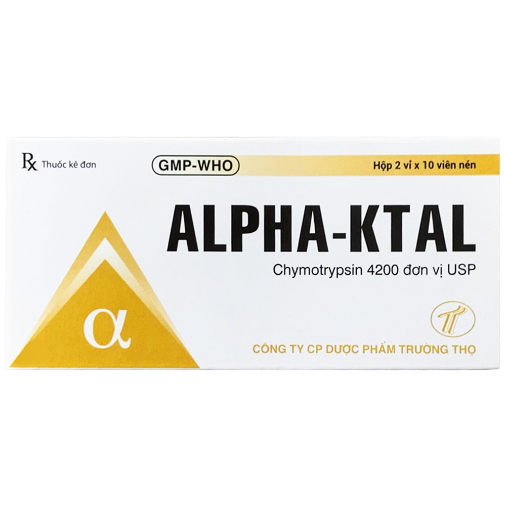 Hình ảnh Thuốc Alpha-Ktal 4.2mg Trường Thọ điều trị các trường hợp phù nề (2 vỉ x 10 viên)