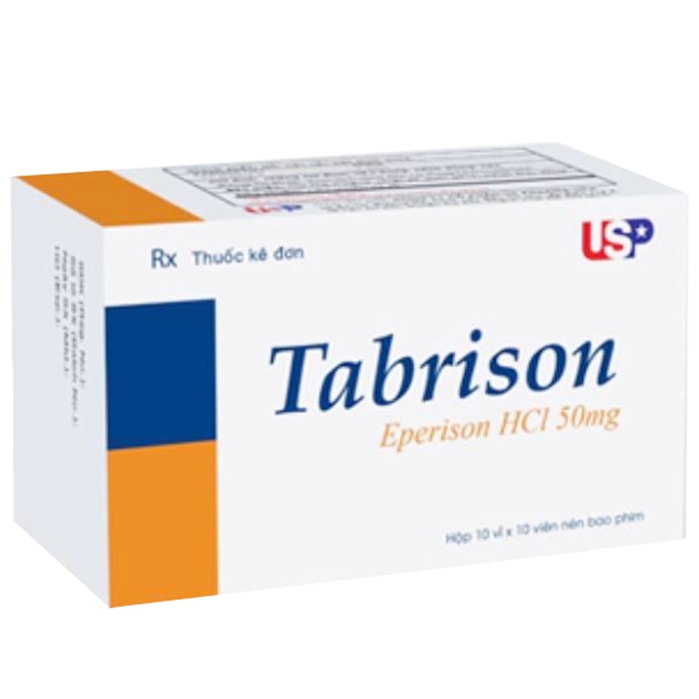 Hình ảnh Thuốc Tabrison 50mg USP cải thiện chứng tăng trương lực cơ, hội chứng đốt sống cổ (10 vỉ x 10 viên)