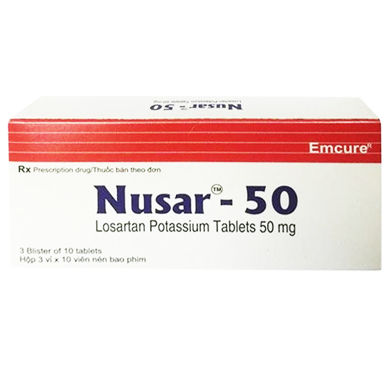 Hình ảnh Thuốc Nusar-50 Emcure điều trị tăng huyết áp (3 vỉ x 10 viên)