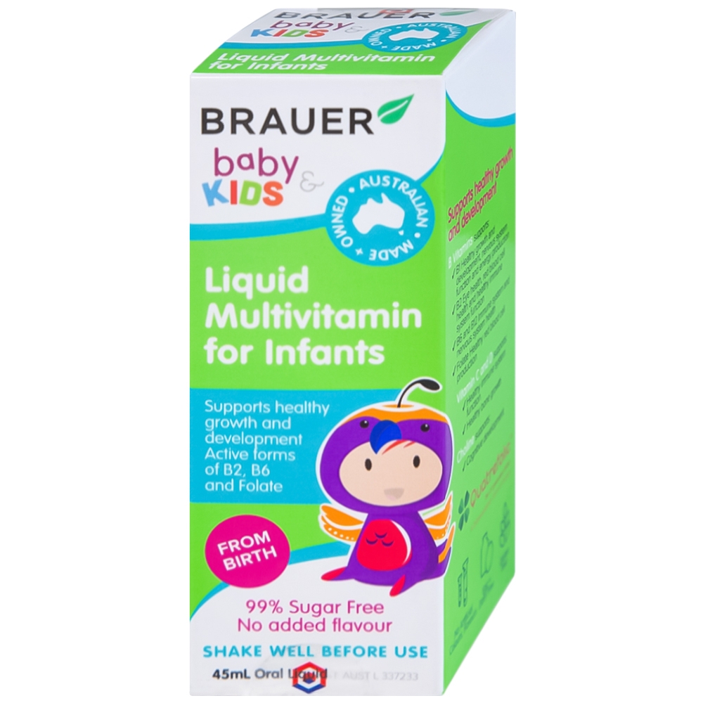 Hình ảnh Siro Brauer Baby & Kids Liquid Multivitamin For Infants bổ sung vitamin tăng cường sức khỏe (45ml)