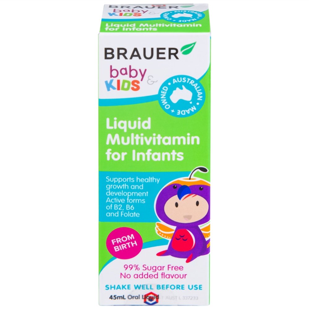 Hình ảnh Siro Brauer Baby & Kids Liquid Multivitamin For Infants bổ sung vitamin tăng cường sức khỏe (45ml)