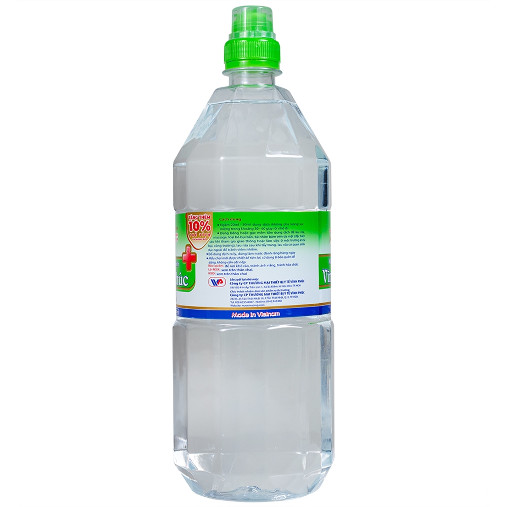 Hình ảnh Nước muối Natri Clorid 0.9 Vĩnh Phúc Smiles làm sạch răng, khử mùi hôi khoang miệng (1100ml)