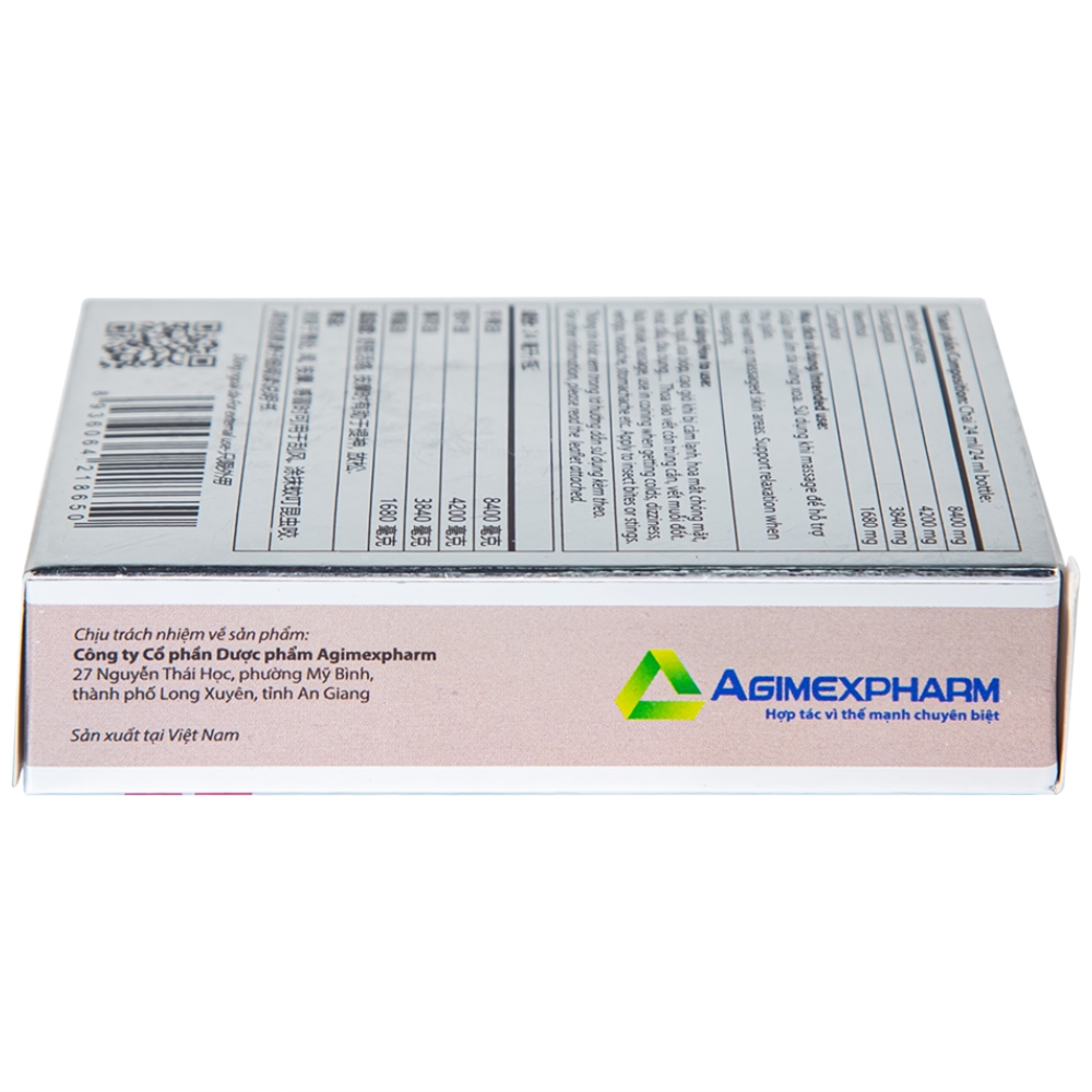 Hình ảnh Dầu gió lăn Red Lion Medicated Oil White Agimexpharm ấm da vùng xoa, sử dụng massage hỗ trợ thư giãn (24ml)