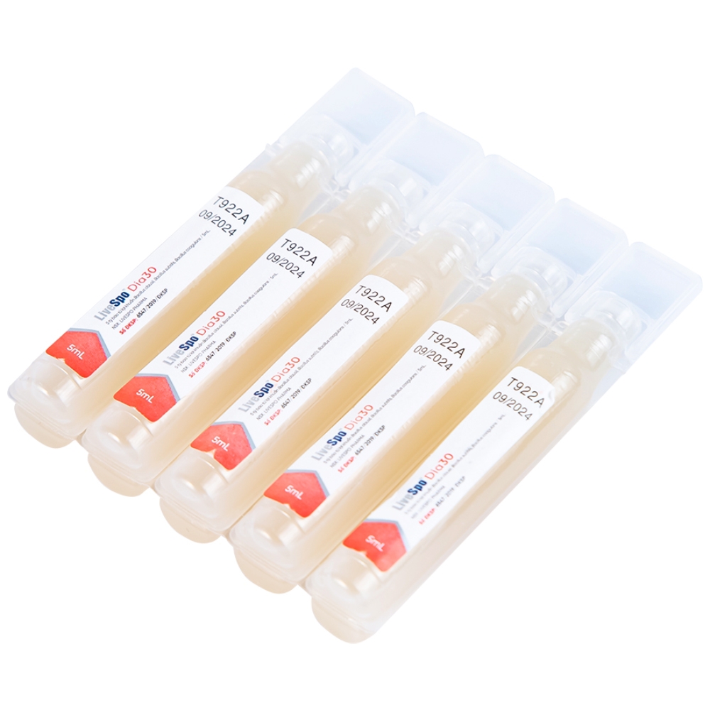 Hình ảnh Bào tử lợi khuẩn Livespo DIA 30 hỗ trợ giảm các triệu chứng tiêu chảy cấp tính, rối loạn tiêu hoá (10 ống x 5ml)