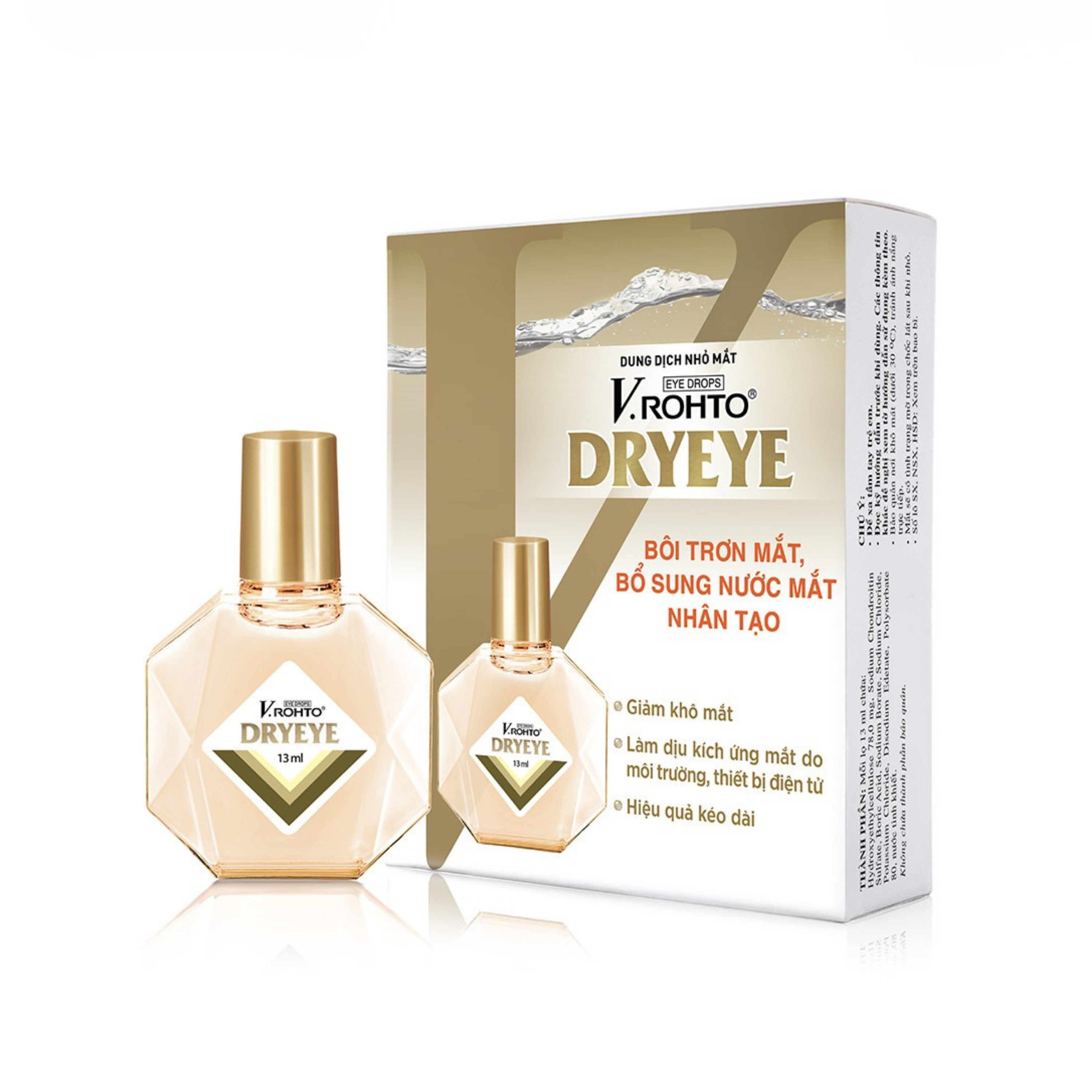 Hình ảnh Nhỏ mắt V.Rohto Dryeye 13ml hỗ trợ bôi trơn mắt, bổ sung nước mắt nhân tạo