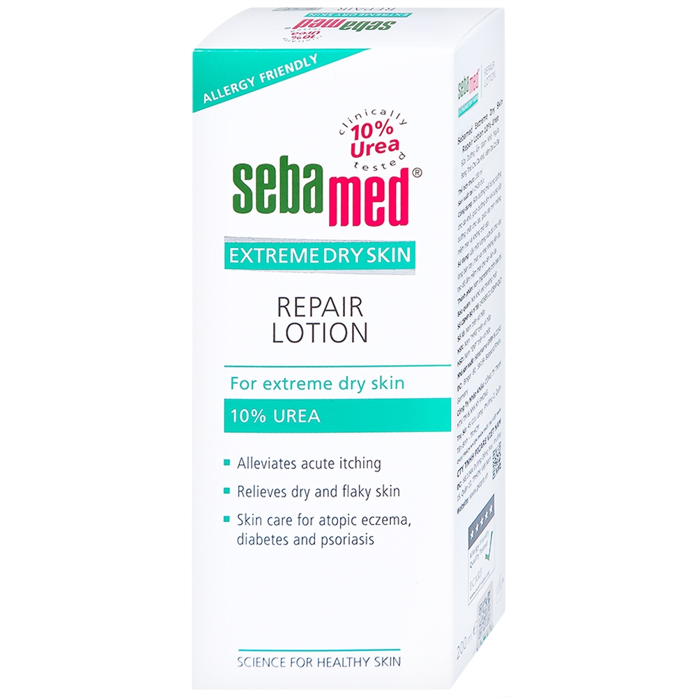 Hình ảnh Sữa dưỡng ẩm Extreme Dry Skin Repair Lotion 10% Urea Sebamed giảm khô, ngứa, bong tróc cho da khô, viêm da cơ địa (200ml)