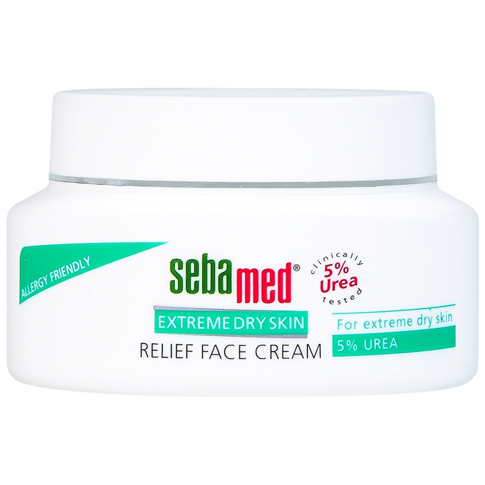 Hình ảnh Kem Sebamed Extreme Dry Skin Relief Face Cream 5% dưỡng ẩm, làm dịu, phục hồi da khô, viêm da cơ địa (50ml)