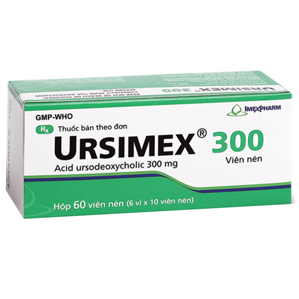 Hình ảnh Thuốc Ursimex®300 Imexpharm điều trị xơ gan mật tiên phát, hòa tan sỏi mật giàu cholesterol (6 vỉ x 10 viên)