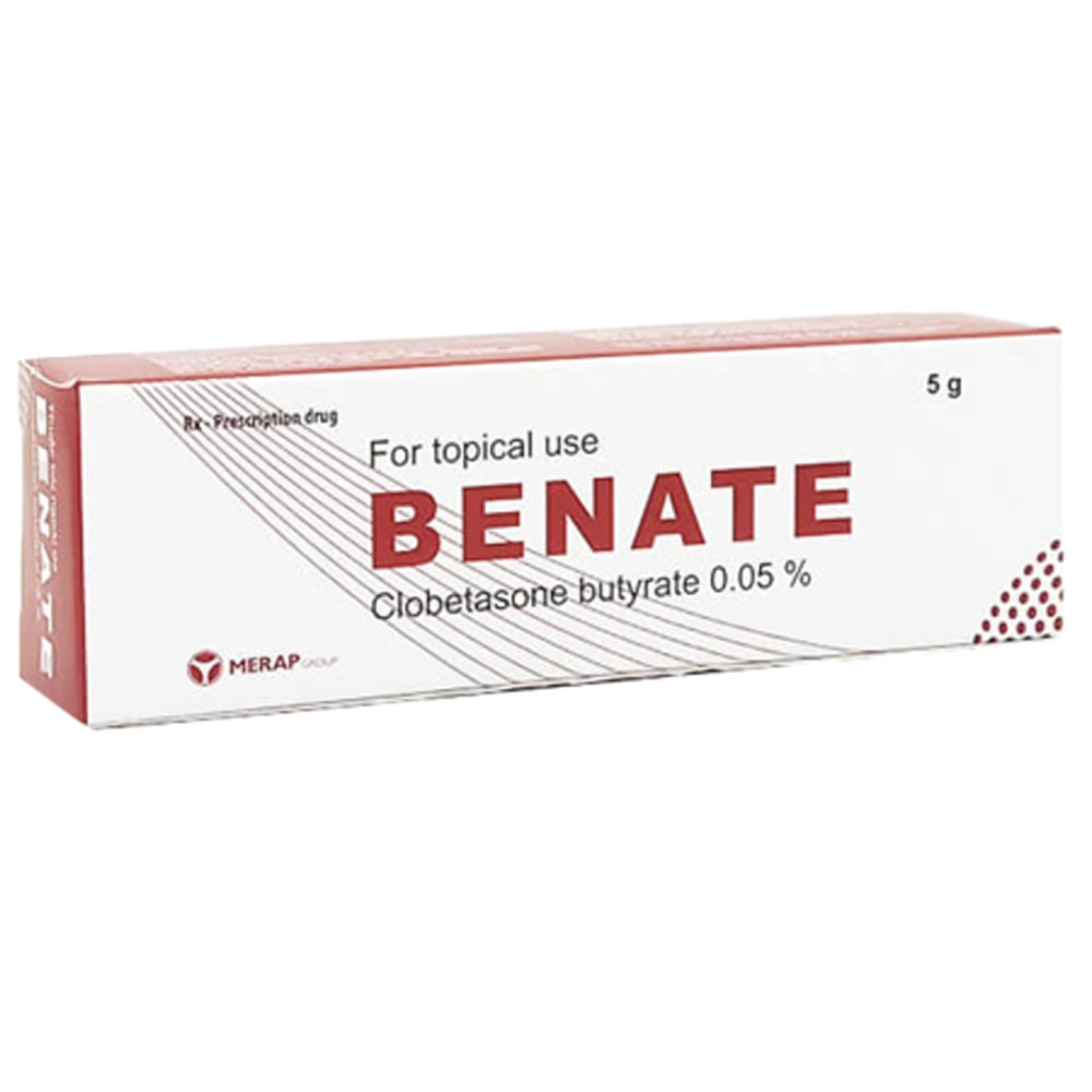 Hình ảnh Thuốc bôi ngoài da Benate 0.05 % Merap giảm viêm da cơ địa, viêm da tiếp xúc dị ứng, tiết bã nhờn (5g)