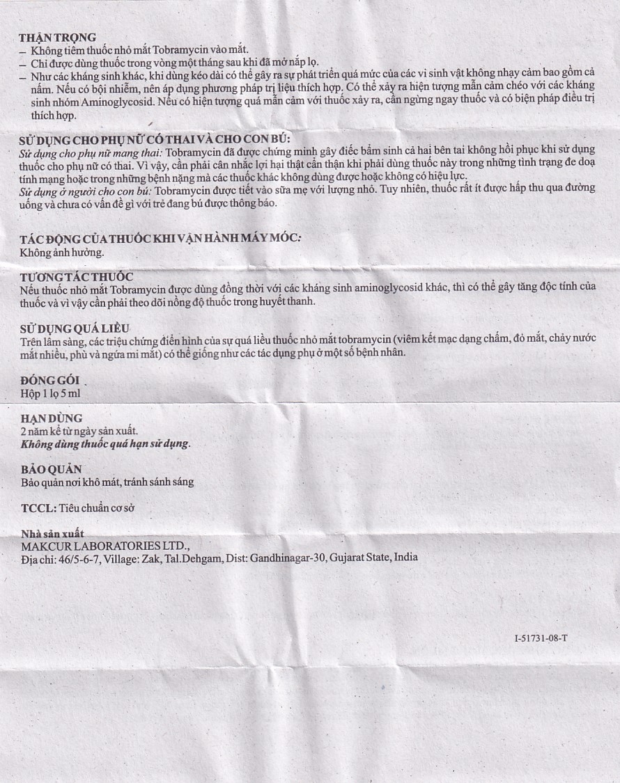 Hình ảnh Thuốc tra mắt Eyedin Makcur điều trị nhiểm khuẩn mắt (5ml)