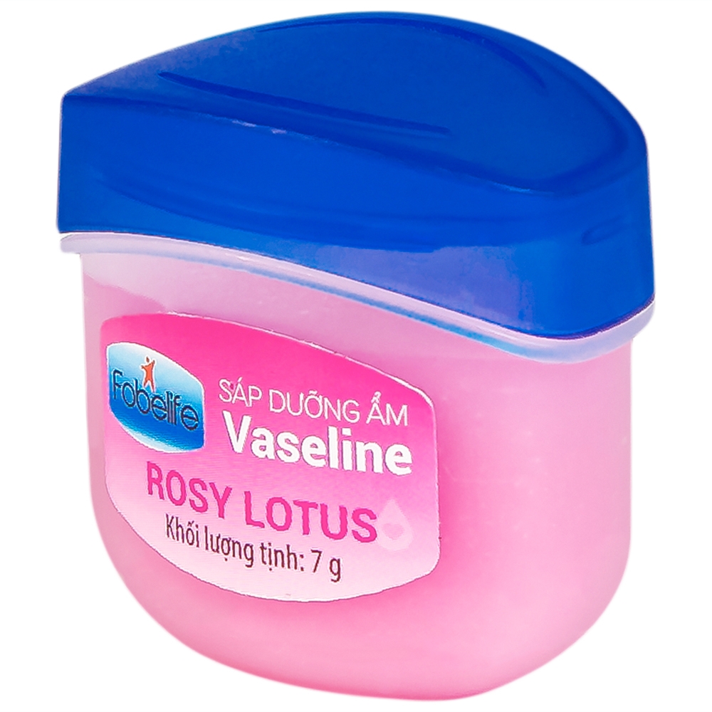 Hình ảnh Sáp dưỡng ẩm Vaseline Rosy Lotus Fobelife làm mềm da, làm dịu da khi bị khô rát, nứt nẻ, dưỡng môi (7g)