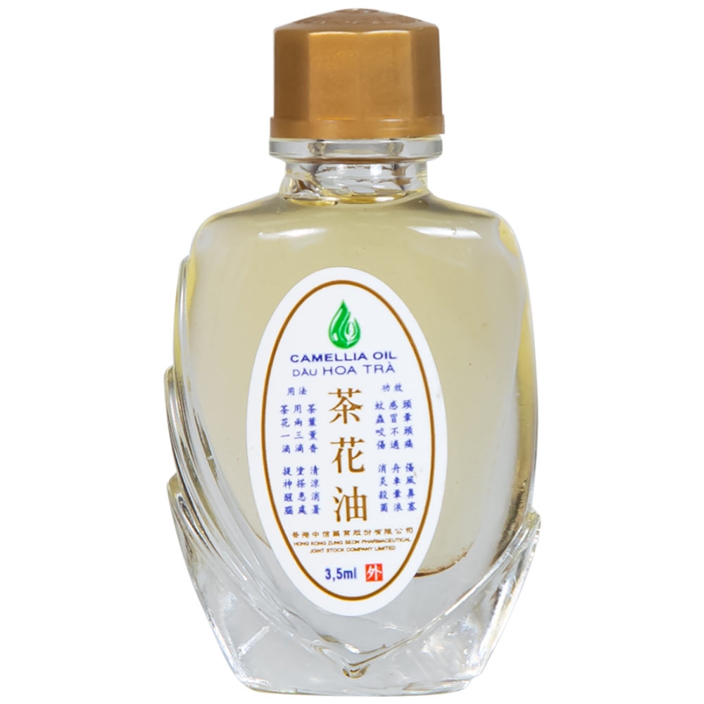 Hình ảnh Dầu Hoa Trà Camellia Oil Hong Kong Zung Seon hỗ trợ điều trị cảm cúm, nghẹt mũi, chóng mặt, nhứt đầu (3.5ml)