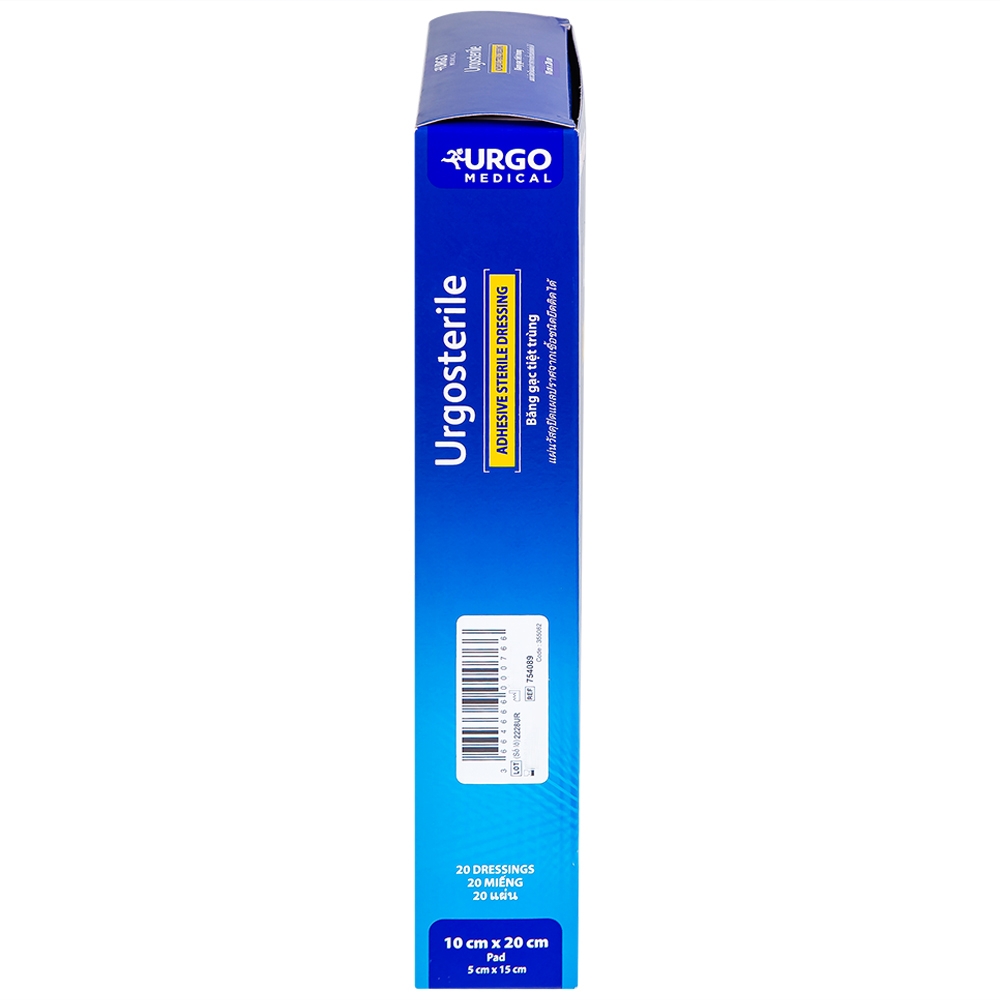 Hình ảnh Băng gạc tiệt trùng Urgosterile 10cm x 20cm bảo vệ vết trầy xước, vết cắt, vết thương (20 miếng)