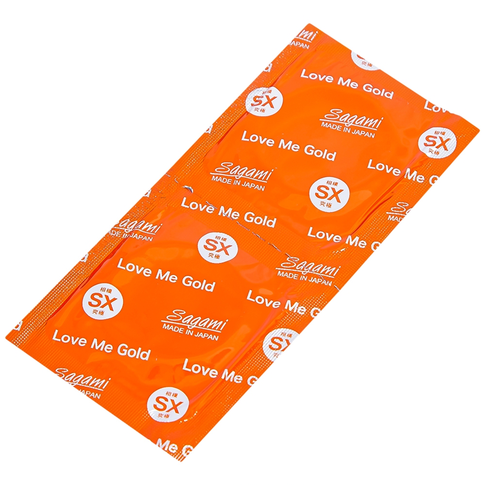 Hình ảnh Bao cao su Sagami Love Me Gold siêu mỏng, trơn, không màu không mùi (10 cái)