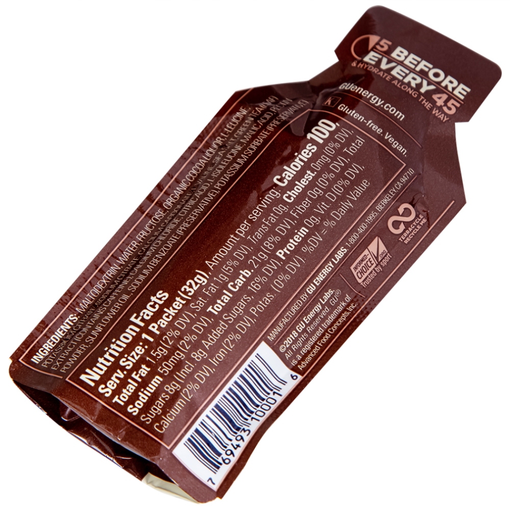 Hình ảnh Thực phẩm bổ sung GU Energy Gel Chocolate Outrage cung cấp dinh dưỡng và năng lượng (32g) 