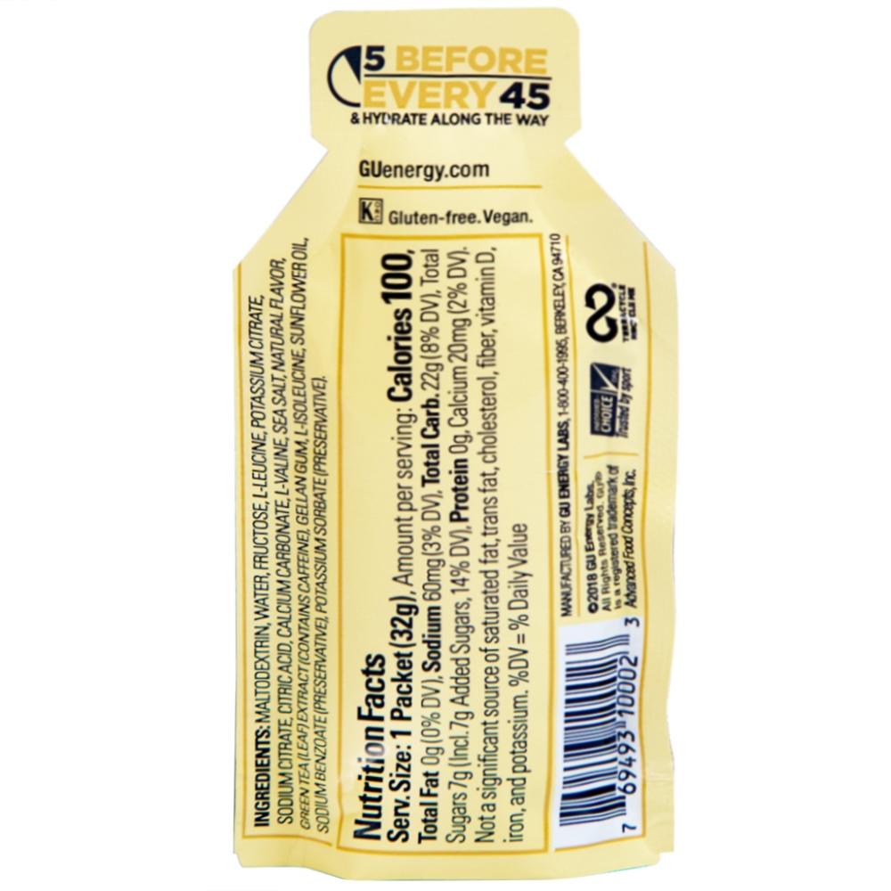 Hình ảnh Thực phẩm bổ sung GU Energy Gel Vanilla Bean cung cấp dinh dưỡng và năng lượng cho cơ thể (32g)