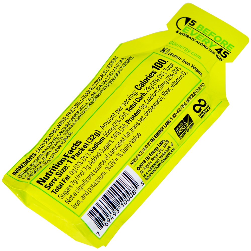 Hình ảnh Thực phẩm bổ sung GU Energy Gel Lemon Sublime cung cấp dinh dưỡng và năng lượng (32g)