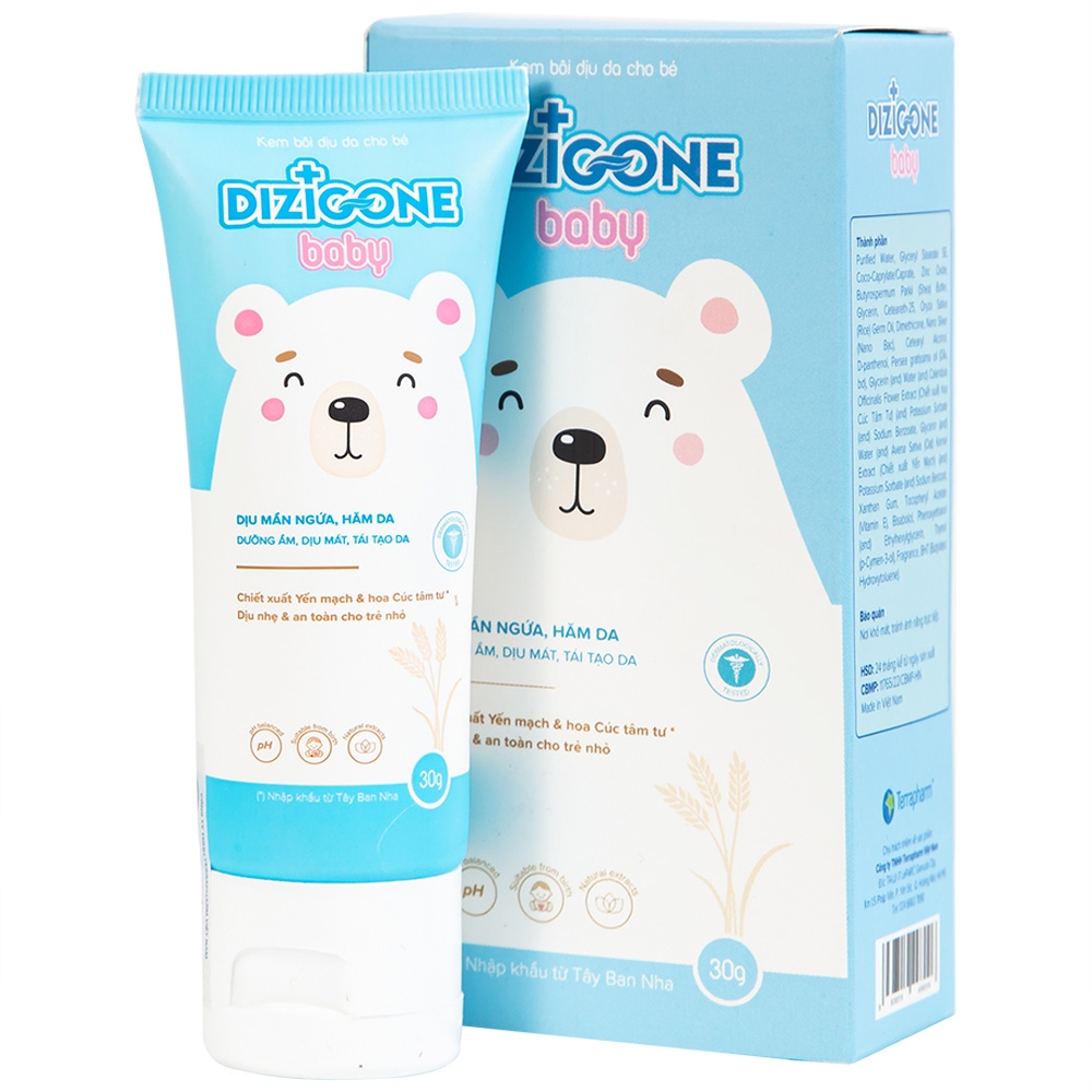 Hình ảnh Kem bôi Dizigone Baby làm dịu da mẩn ngứa, hăm da cho bé (30g)