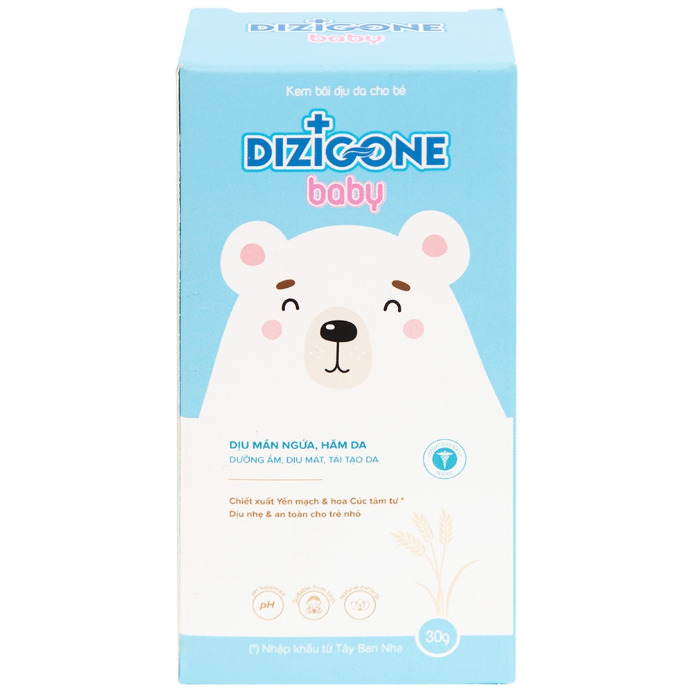 Hình ảnh Kem bôi Dizigone Baby làm dịu da mẩn ngứa, hăm da cho bé (30g)